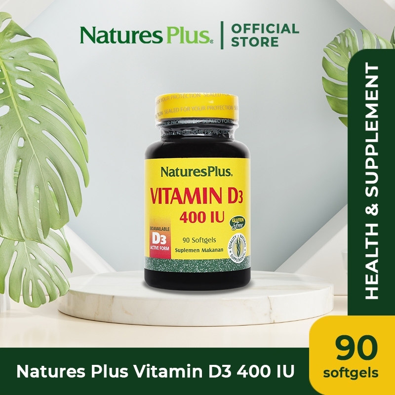 Jual NATURE S PLUS VITAMIN D3 400 IU 90 SOFTGELS VITAMIN ANTI VIRUS