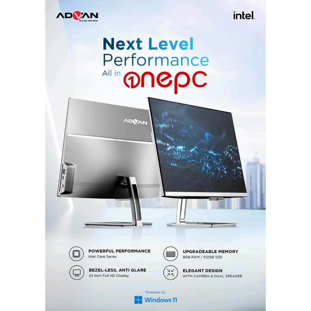 Jual Advan Onepc Pc Aio Core I G Gb Gb Fhd W Shopee