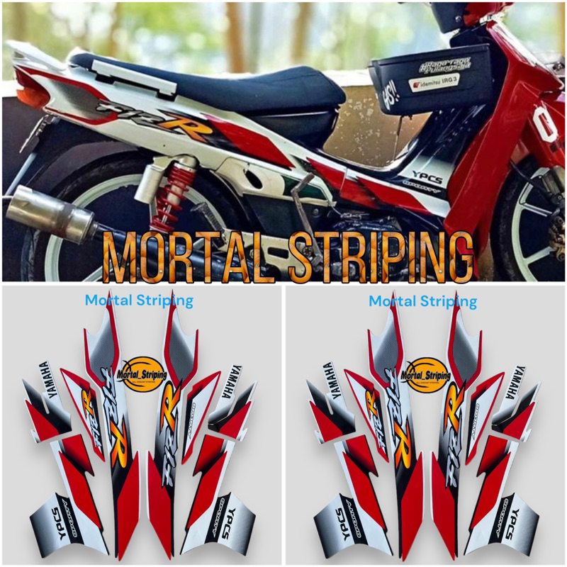 Jual Stiker Striping Lis Body Motor F Zr Fizr Sporty Putih Merah