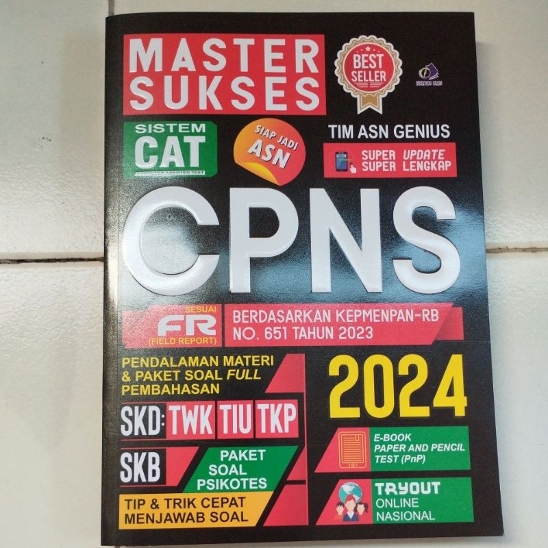 Jual ORIGINAL MASTER SUKSES SISTEM CAT CPNS 2024 BERDASARKAN KEPMENPAN