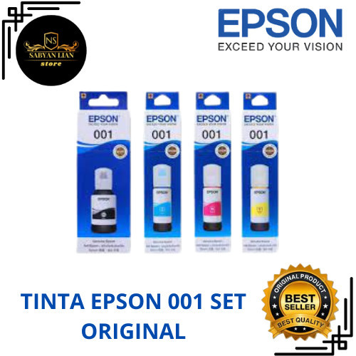 Jual Tinta Epson 001 Black Colour Original Cartridge Shopee Indonesia