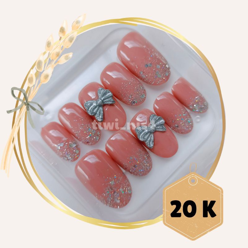 Jual Kuku Nude Murah Gel Polish Kutek Gel Handmade Press On Nail By