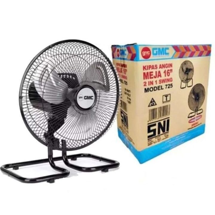 Jual KIPAS ANGIN GMC TORNADO DESK WALL FAN 2IN1 16 INCH 725 SWING