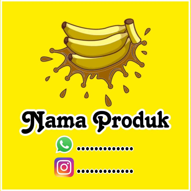 Jual Stiker Produk Cemilan Pisan Pisang Sale Pisang Keju Minimal