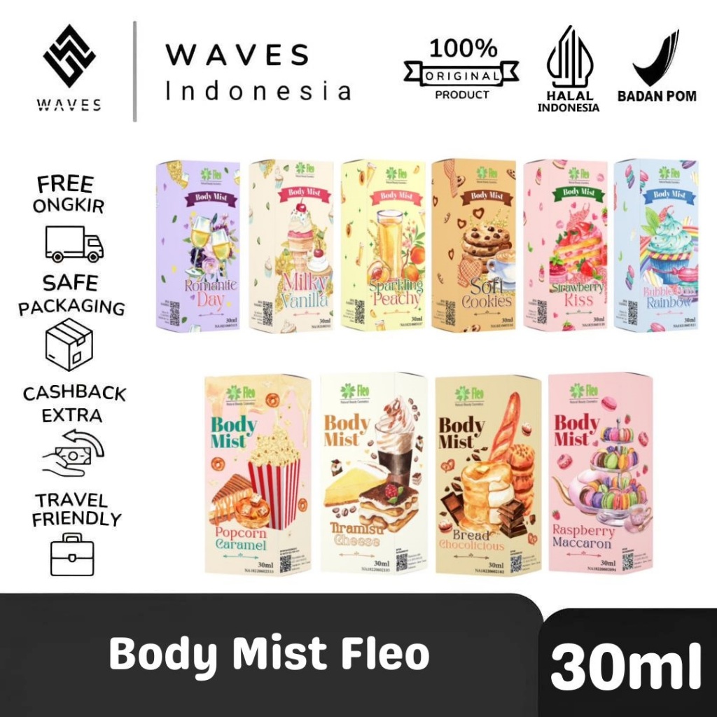 Jual Waves BPOM PARFUM BODY MIST FLEO 30ML PREMIUM BODY MIST BY