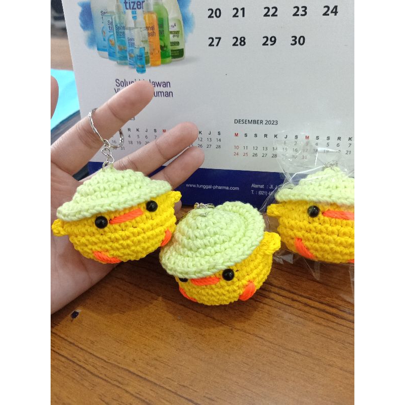 Jual Amigurumi Keychain Baby Chick Gantungan Kunci Rajut Shopee Indonesia