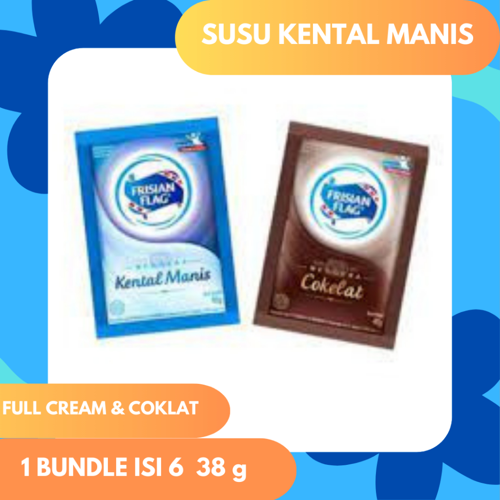 Jual SUSU KENTAL MANIS FRISIAN FLAG SACHET KEMASAN BUNDLE ISI 6 38 G