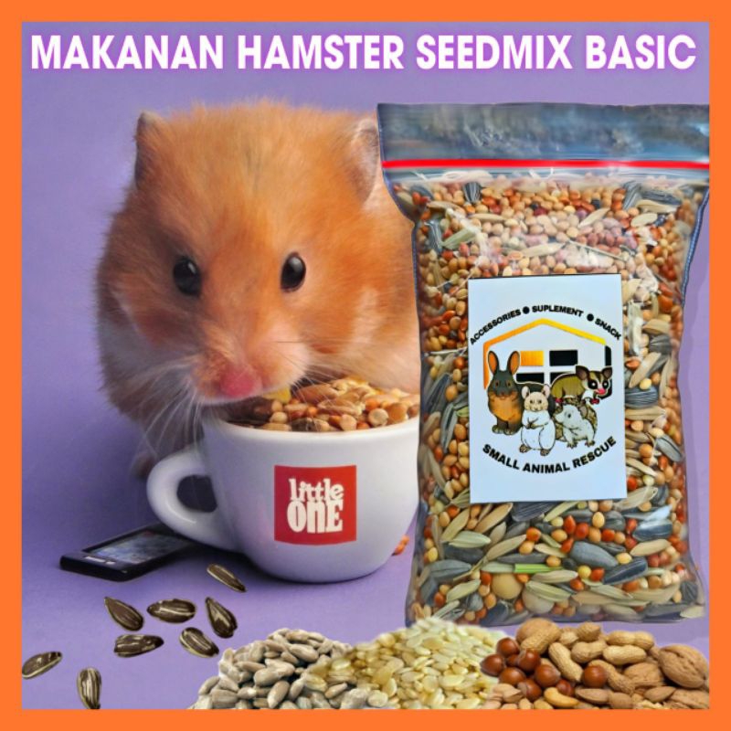 Jual MAKANAN HARIAN HAMSTER 100 GR PAKAN HAMSTER SEEDMIX BASIC FULL