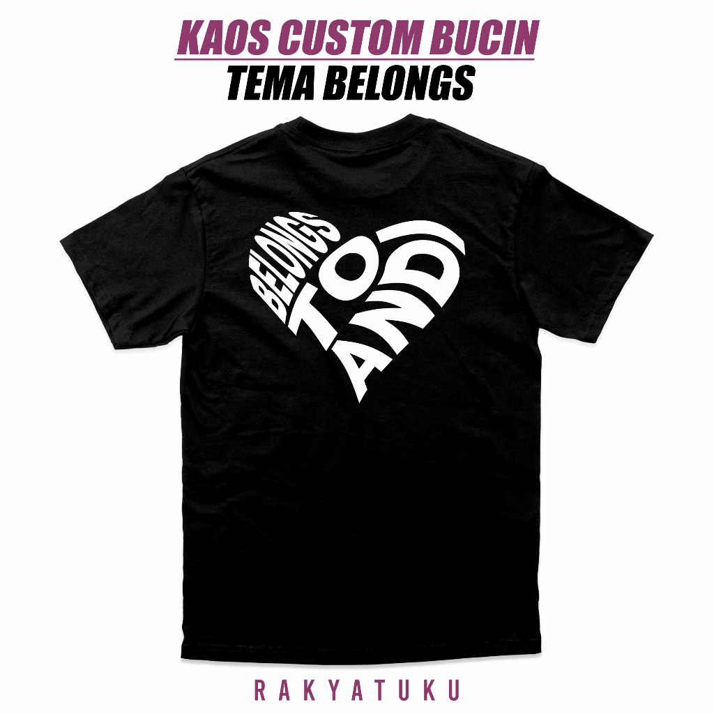 Jual Kaos Bucin Custom Belongs To Aesthetic Pria Wanita Baju Bucin