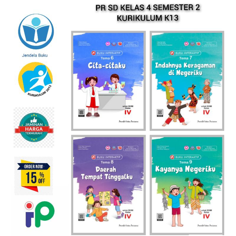 Jual Buku Pr LKS Tematik Kurikulum K13 Sd Kelas 4 Semester 1 2 Intan