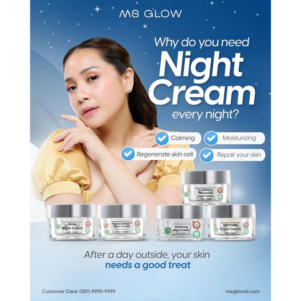 Jual Mantul Mart Night Cream Ms Glow Cream Malam Ms Glow Night