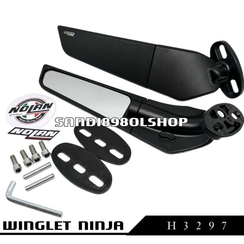 Jual SPION WINGLET NOLAN FULL CNC KACA BESAR UNIVERSAL H3297 Shopee