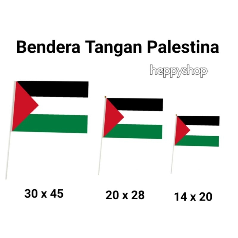 Jual Bendera Tangan Stik Pawai Negara Palestina Shopee Indonesia