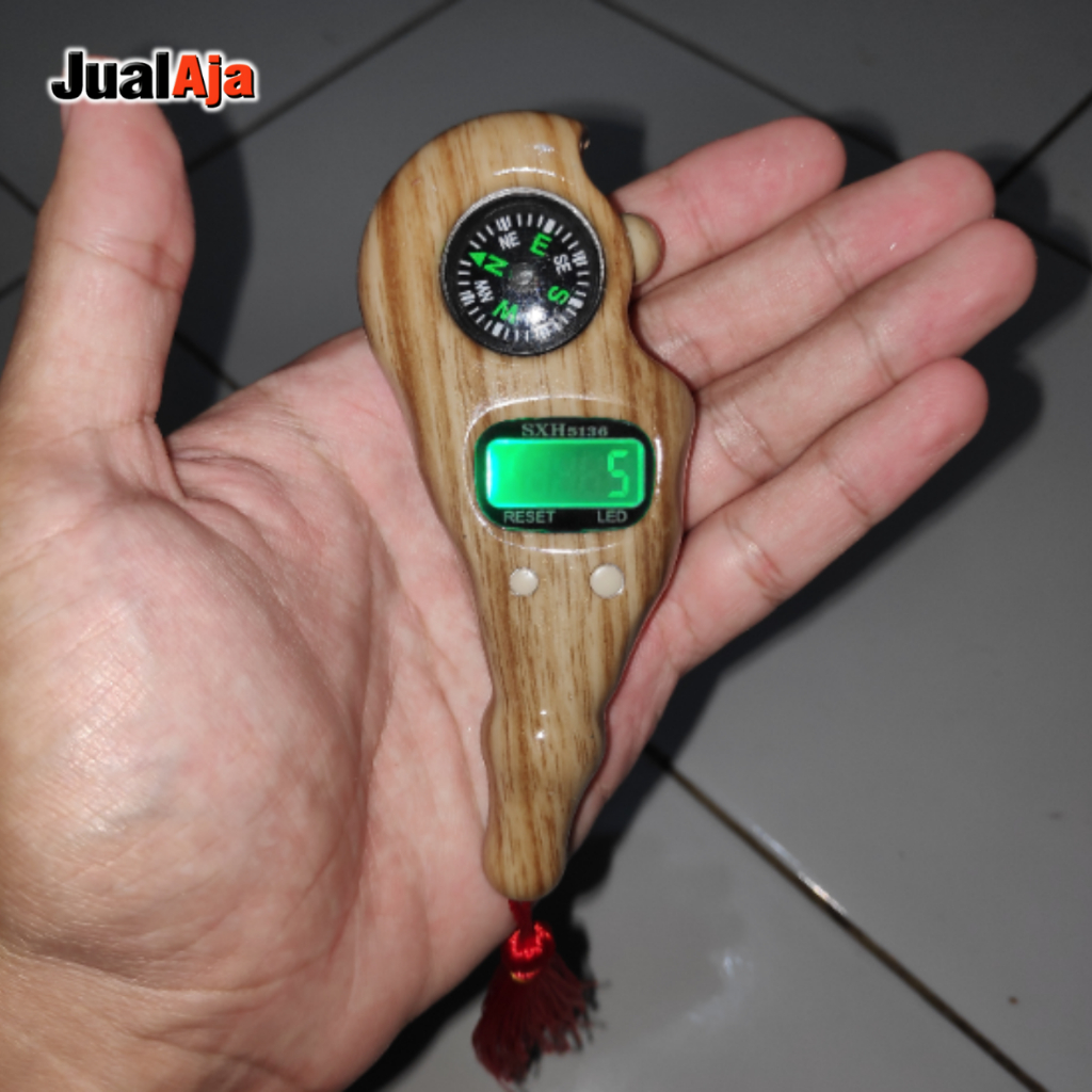 Jual Tasbih Digital Motif Kayu Kompas Lampu LED Alat Dzikir Shopee