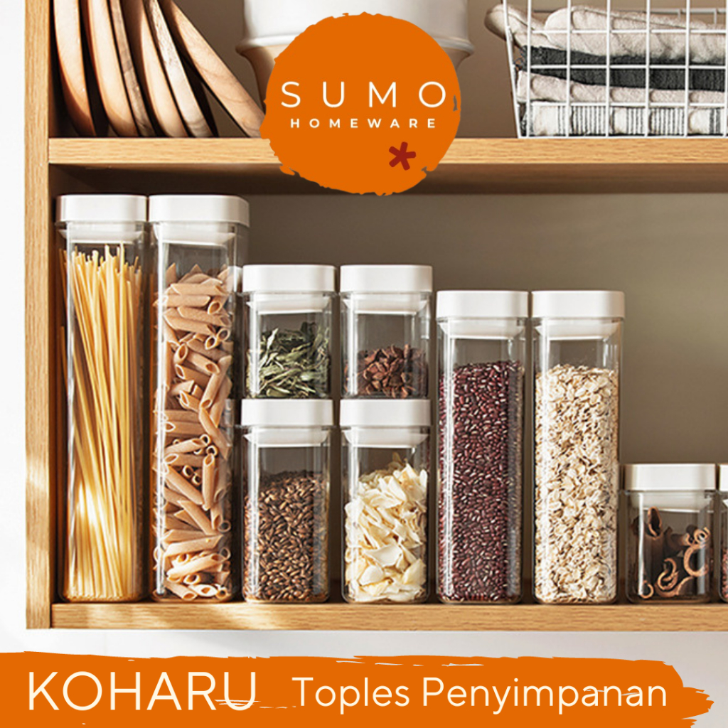 Jual SUMO KOHARU Wadah Kedap Serbaguna Mudah Kotak Simpan Teh Gula