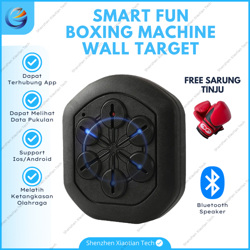 Jual Smart Tinju Boxing Target Machine With Bluetooth Music Alat