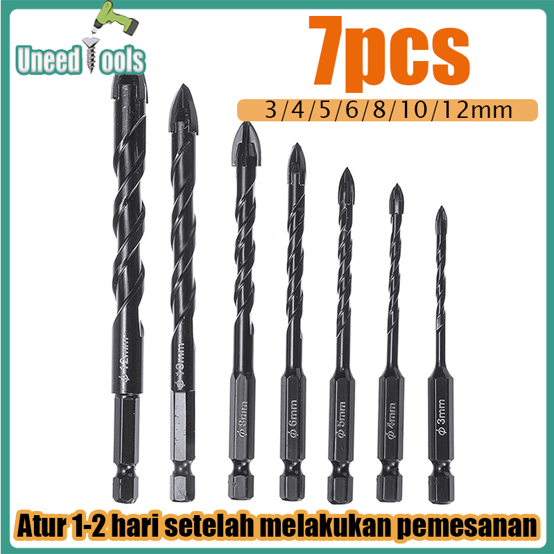 Jual Uneedtools Mata Bor Cross Hex Pcs Mm Mata Bor Hex