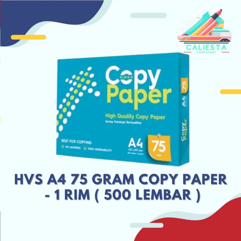 Jual Kertas HVS A4 75 Gram Copy Paper 1 Rim 500 Lembar Shopee