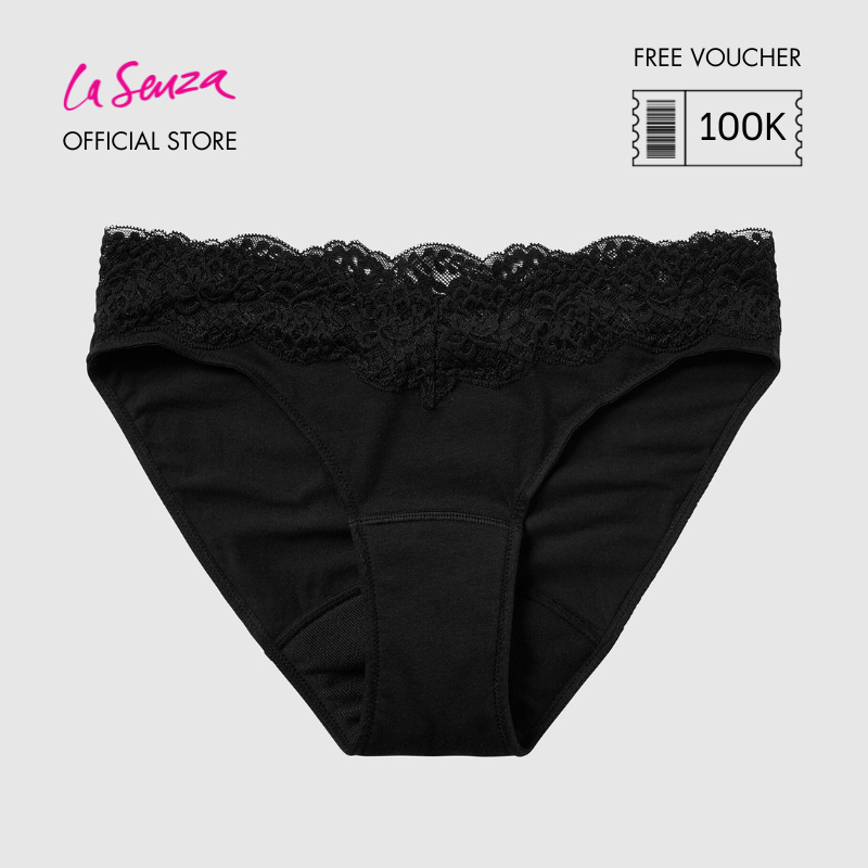 Jual La Senza Period Bikini Panties Warna Smoulder Black 60262347 03YZ