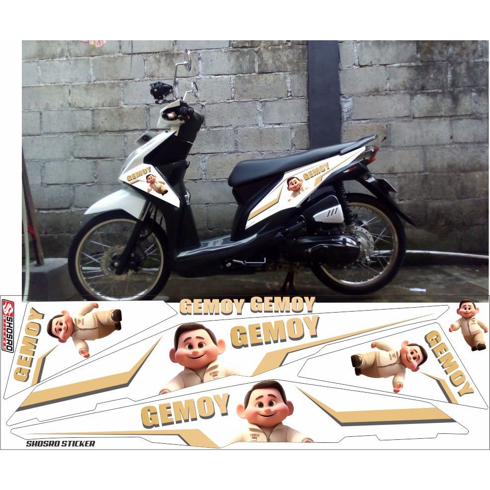 Jual STIKER ANIME GEMOY LIS MOTOR HONDA BEAT FI 2012 2015 VARIASI MOTIF