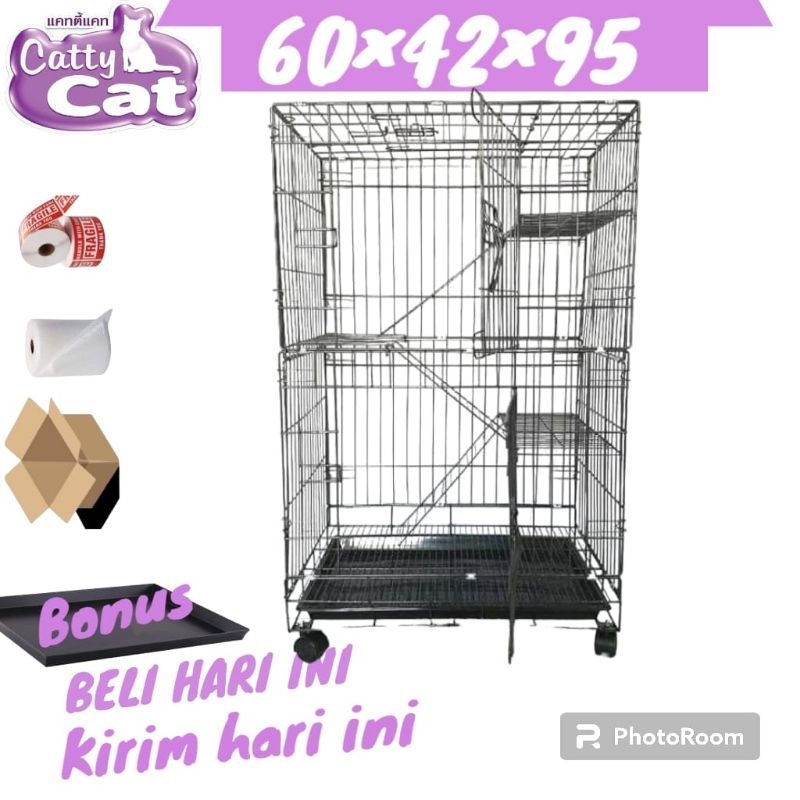 Jual Kandang Kucing Tingkat 3 Ukuran 604290cm Shopee Indonesia