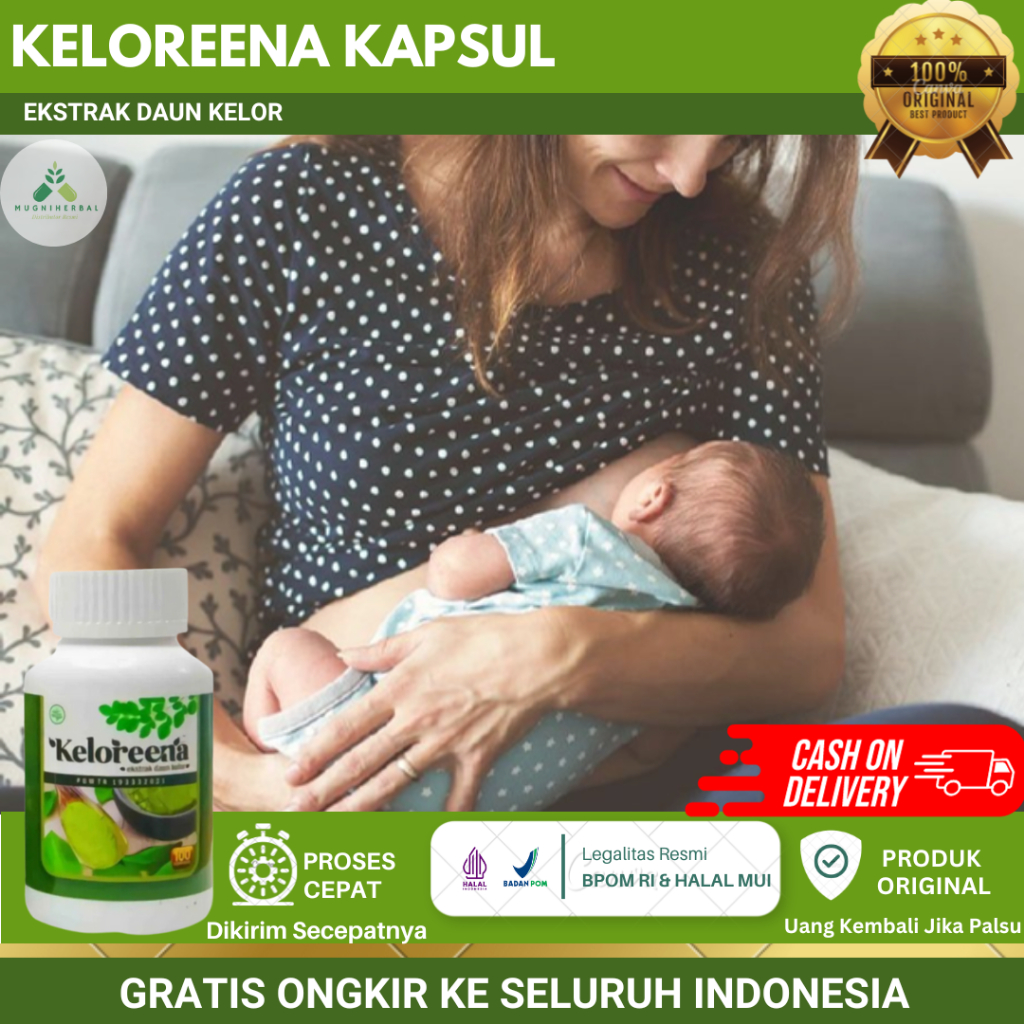 Jual Keloreena Kapsul 100 Original Obat Penambah Asi Pelancar Asi