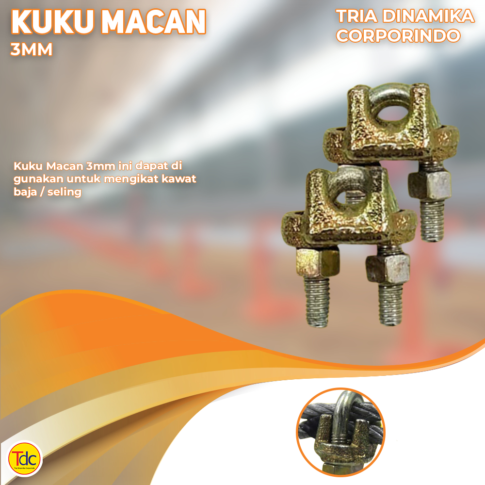 Jual Kuku Macan Clamp Klem Kawat Baja 3mm Pengikat Kawat Baja Seling