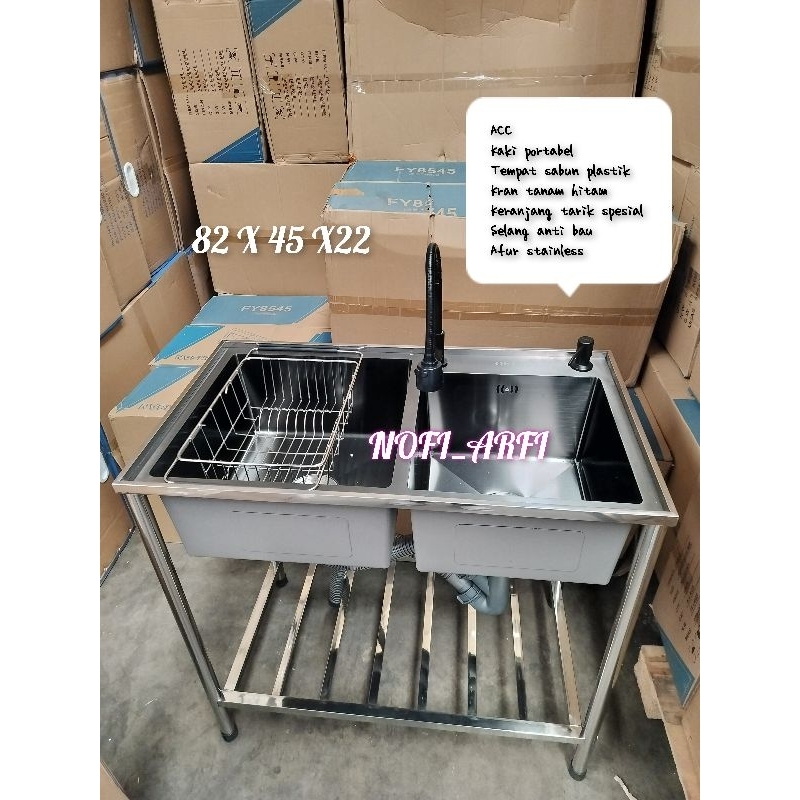 Jual Paket Komplit Bak Cuci Piring Portable Uk X Kaki Meja Kitchen