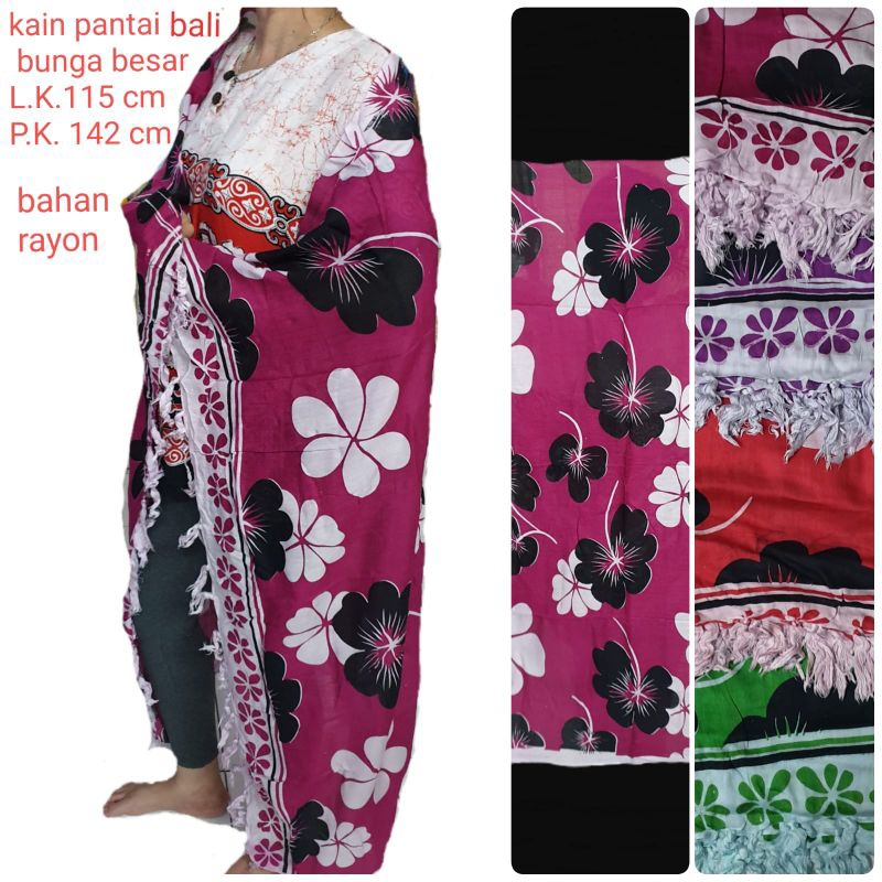 Jual Kain Pantai Bali Motif Bunga Shopee Indonesia