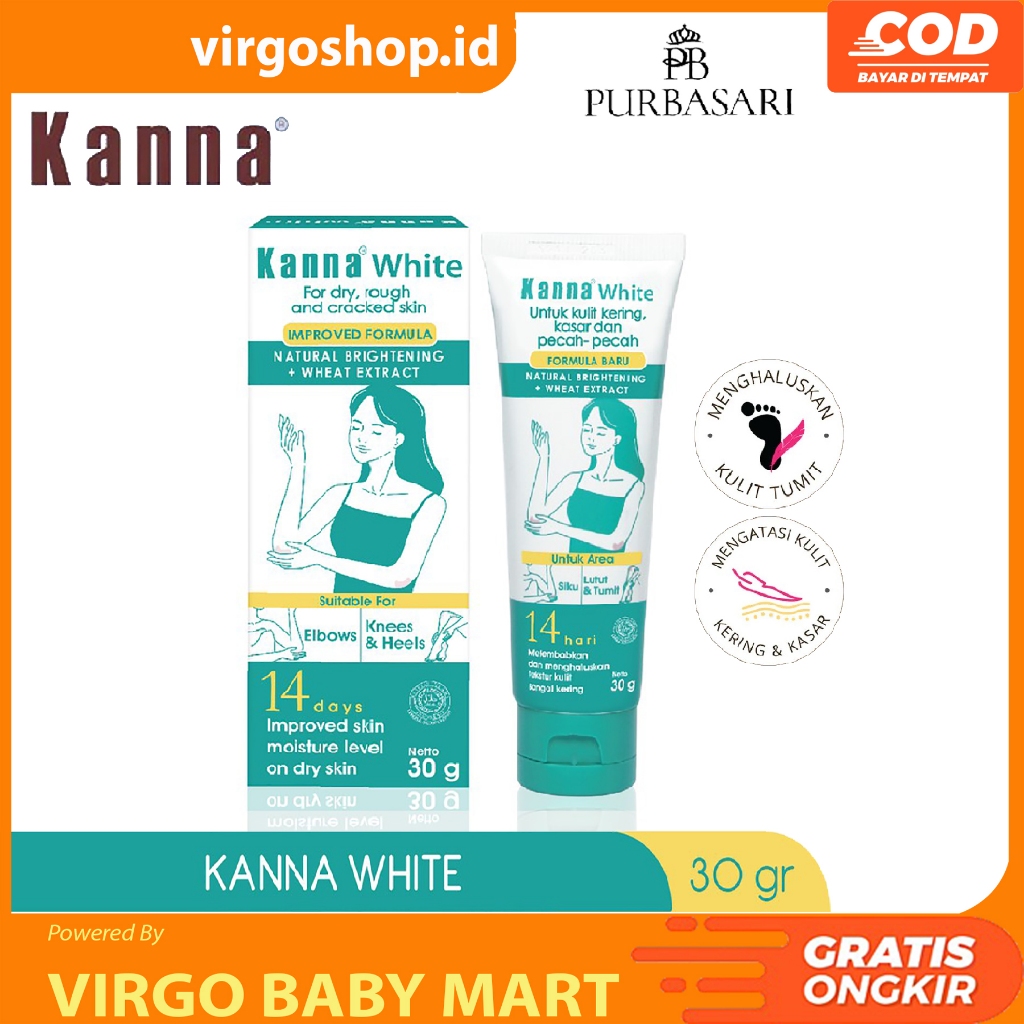 Jual Kanna White Cream Krim Untuk Menghaluskan Tumit Kasar Kaki Pecah