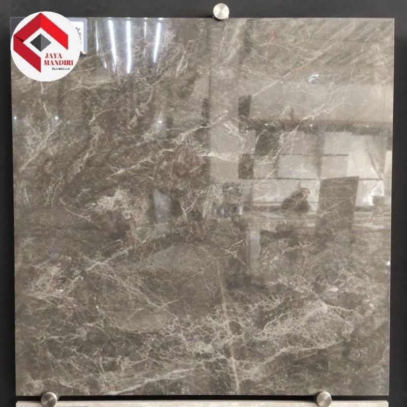 Jual Granite Lantai 60x60 Kw Lokal Arna Nala Dark Grey Glossy Shopee