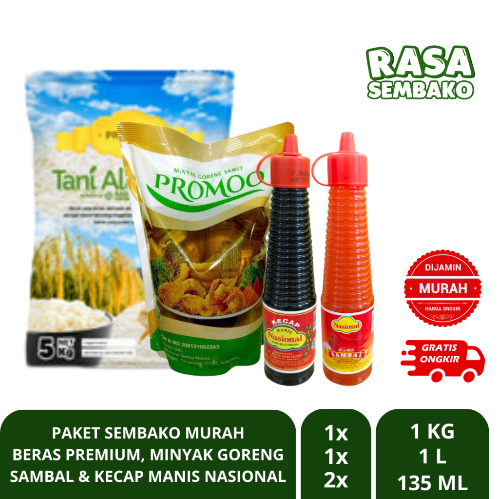 Jual Rasa Paket Sembako Hemat Beras Premium Kg Minyak L Bonus