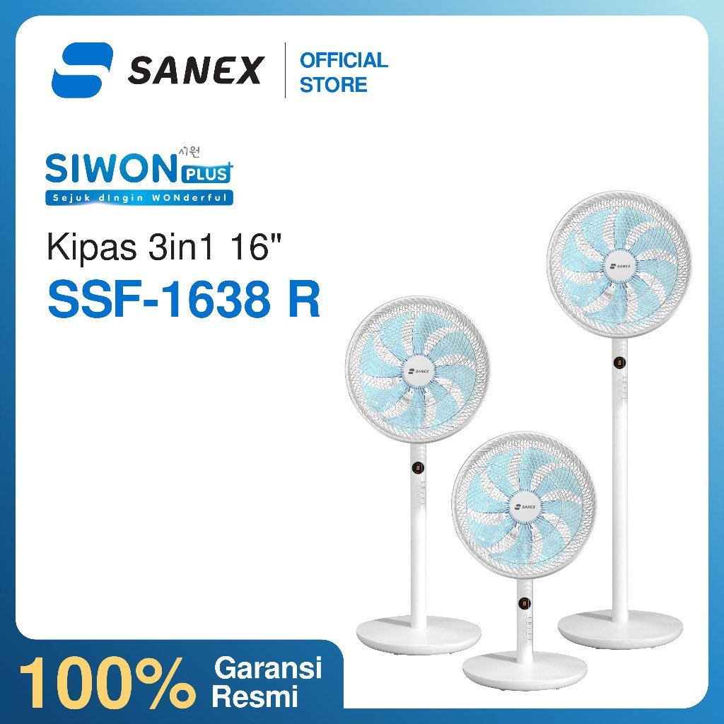 Jual SANEX KIPAS ANGIN BERDIRI 16 INCH SIWON SSF 1638R PLUS REMOTE