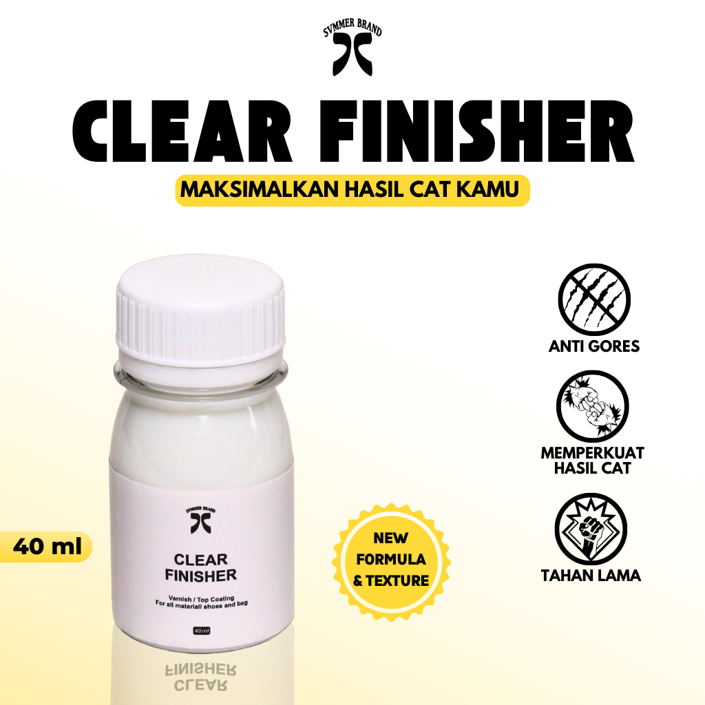 Jual SVMMER SHOES CARE Clear Finisher Varnish Cat Sepatu Cat Akrilik