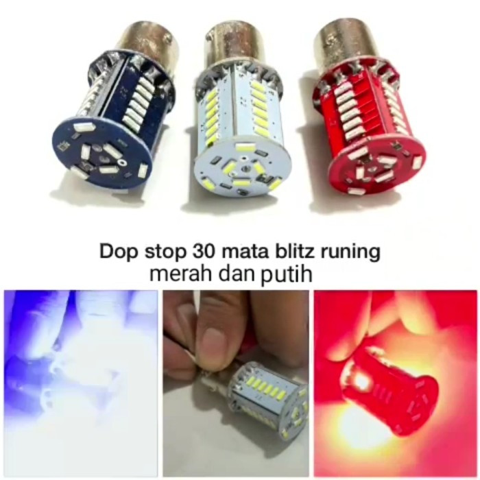 Jual LAMPU LED STOP RUNNING 30 MATA Lampu Belakang Berjalan Motor Mobil