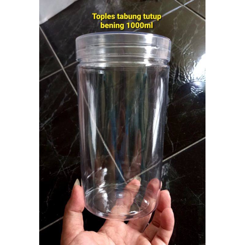 Jual Toples Tabung 1000 Ml Tutup Bening Minim Beli 6 Pcs Shopee Indonesia