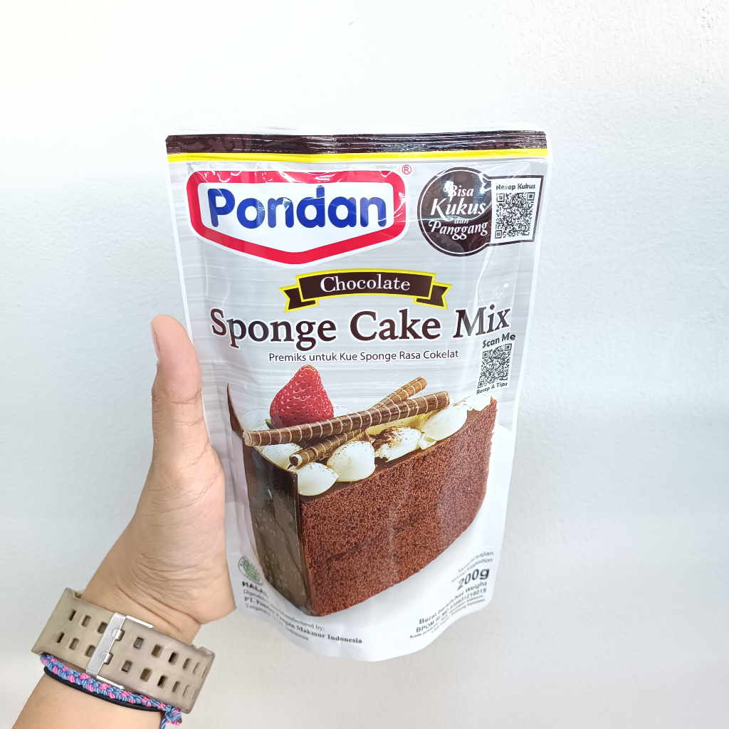 Jual PONDAN SPONGE CAKE MIX COKLAT 200GR Shopee Indonesia