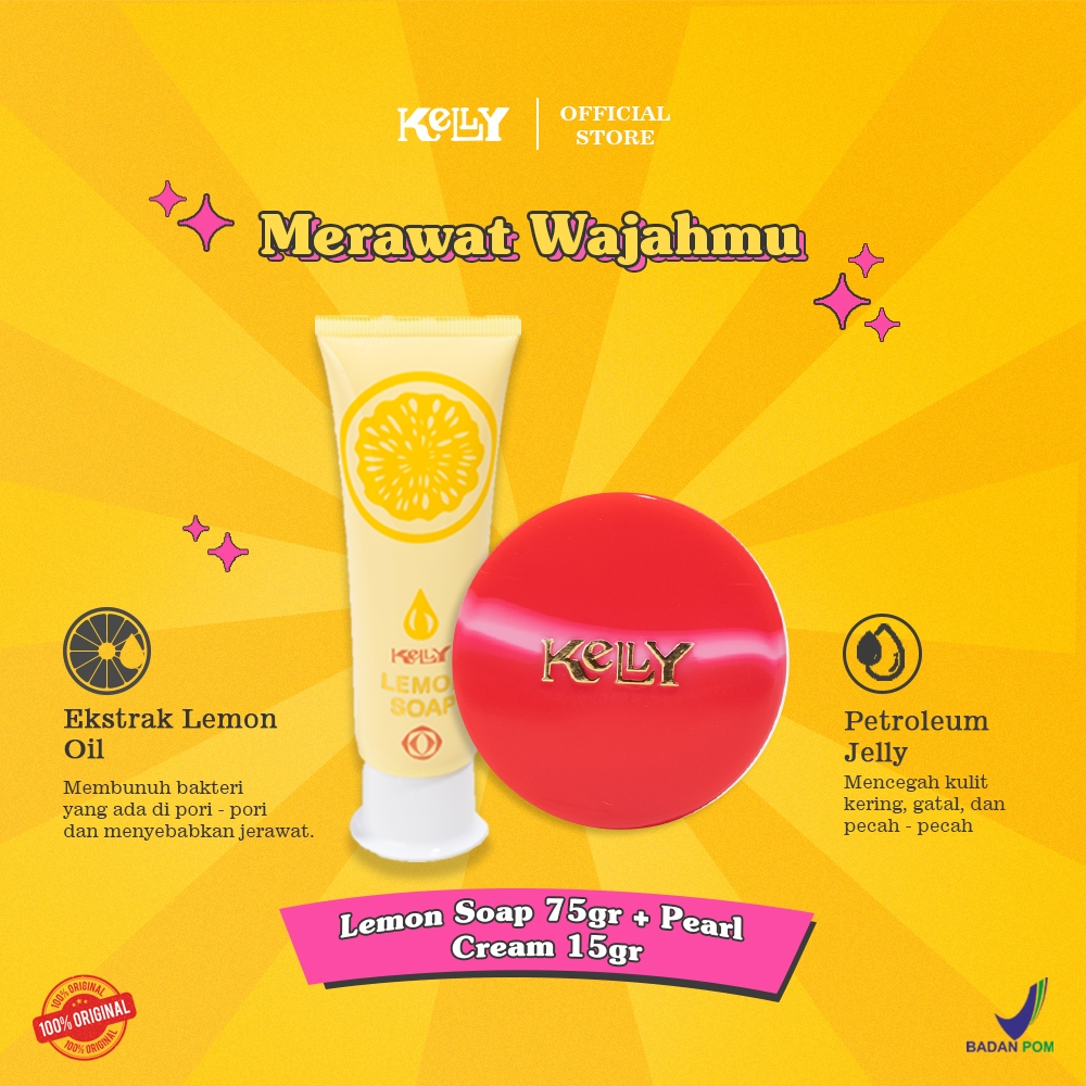 Jual Kelly Lemon Soap Gr Kelly Pearl Cream Gr Original Bpom