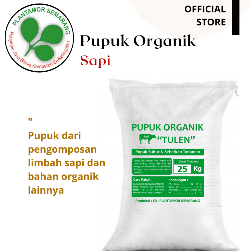 Jual Pupuk Organik Sapi 1 Kg Pupuk Kompos Pupuk Kandang Kohe Sapi