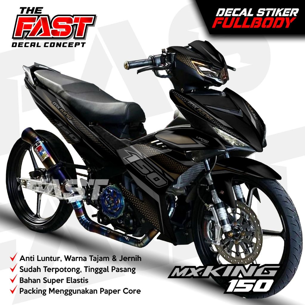 Jual Stiker Decal Mx King New Fullbody Motif Simpel Striping Motor