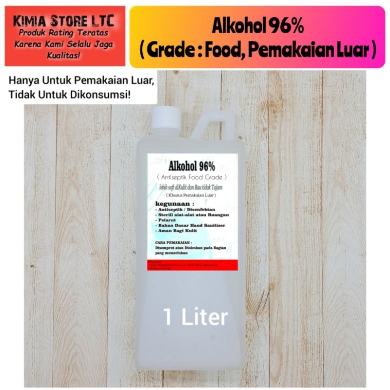 Jual Alkohol Food Grade 1 Liter Alkohol Pelarut Parfum Antiseptik