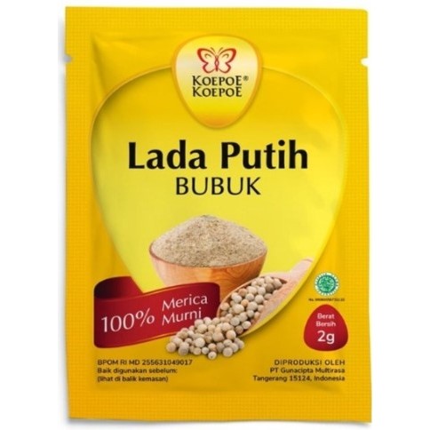 Jual Koepoe Koepoe Lada Putih Bubuk Sachet Gram X Renceng Shopee