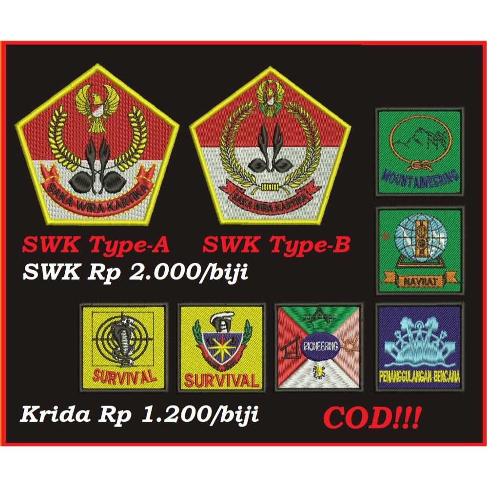 Jual Badge Saka Wira Kartika Krida Bordir Shopee Indonesia