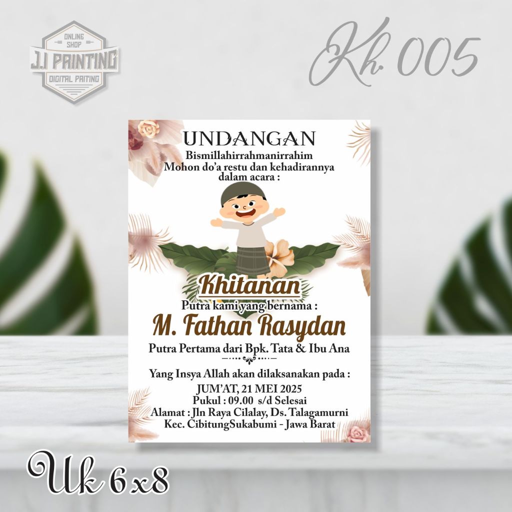 Jual Undangan Mini Kopi Tasyakuran Khitanan Undangan Khitanan Untuk