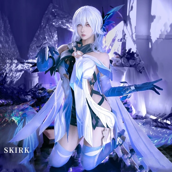 Jual Game Genshin Impact Skirk Cosplay Costumes Sexy Women Dress Suit