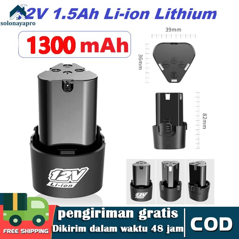 Jual Baterai Mesin Bor Cas 12 Volt 1300mAh Cordless Drill Charger