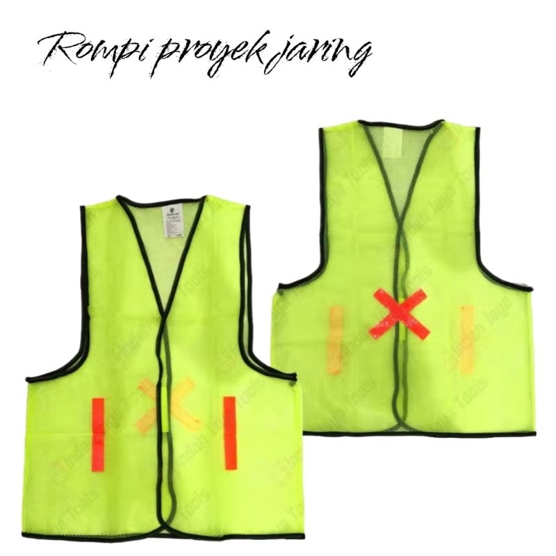 Jual Rompi Proyek Jaring Jala Safety Vest Scot Menyala Terbaru