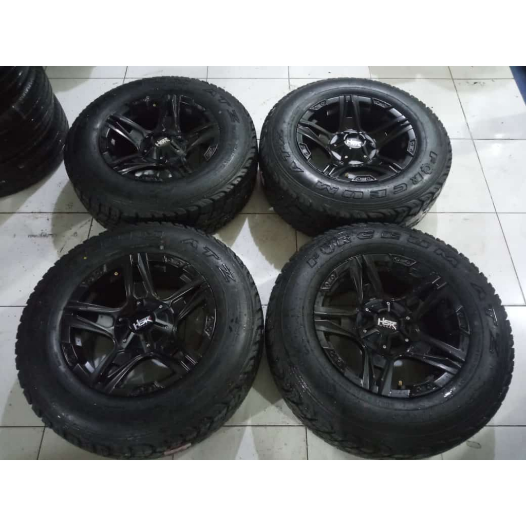 Jual VELG MOBIL SEKEN HSR SABAKU RING 16 LEBAR 8 PCD 6X139 7 ET10 BLACK