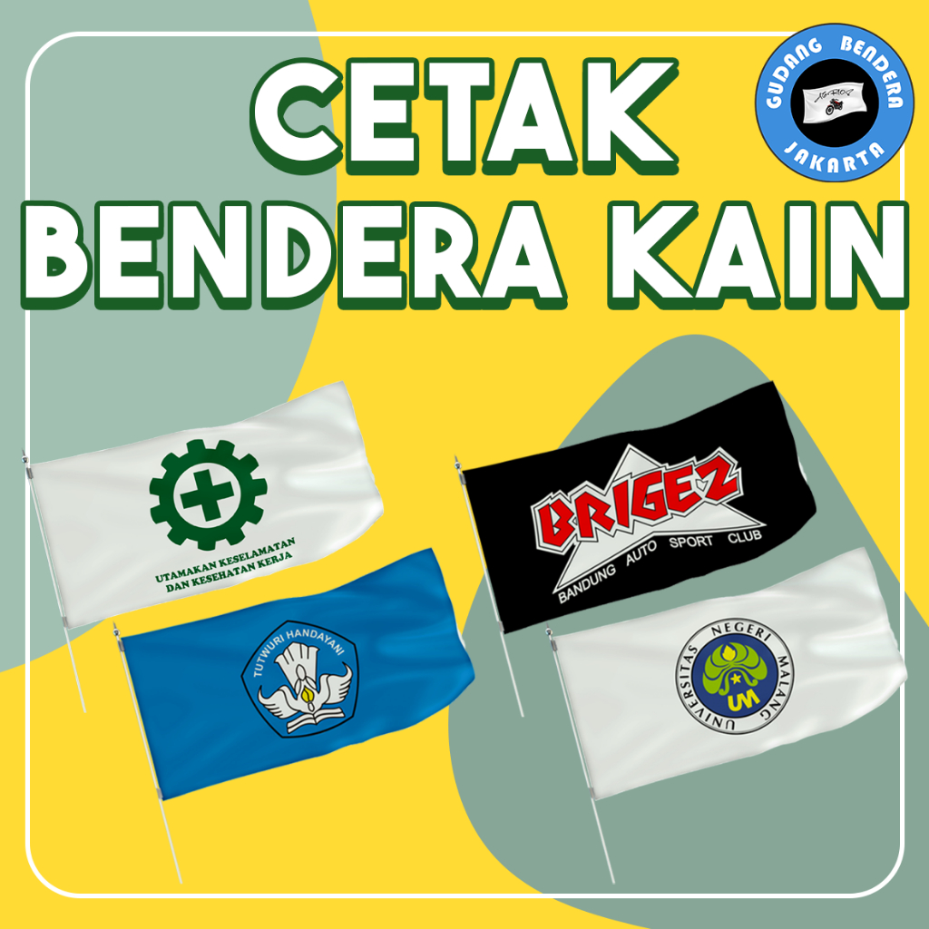 Jual CETAK BENDERA KAIN CUSTOM TERMURAH BAHAN KAIN ORGANISASI PARTAI