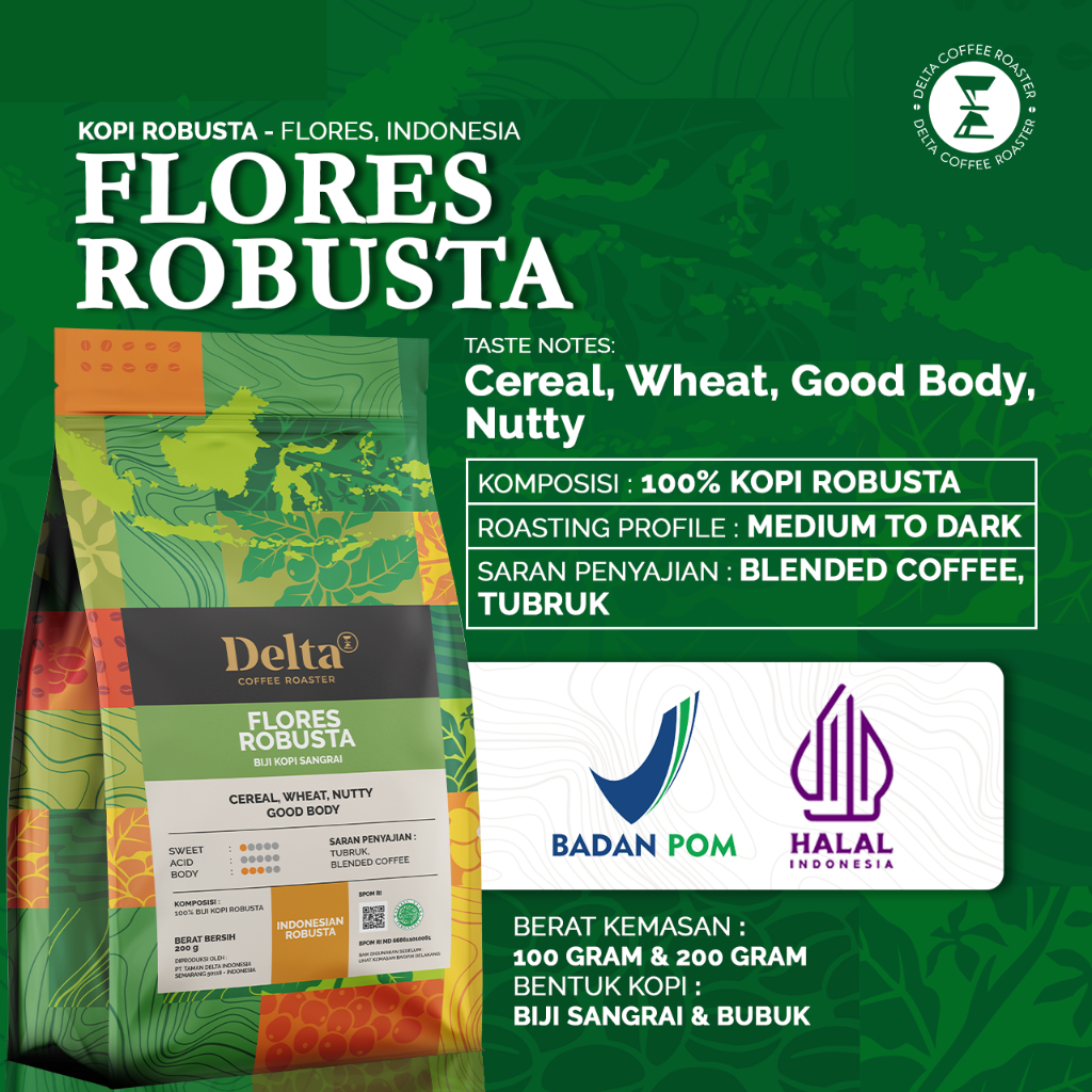 Jual Kopi Robusta Flores 100 Asli Tanpa Campuran Medium To Dark Roast